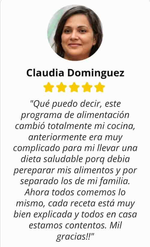 Testimonio de Claudia Dominguez sobre el programa de alimentación saludable”