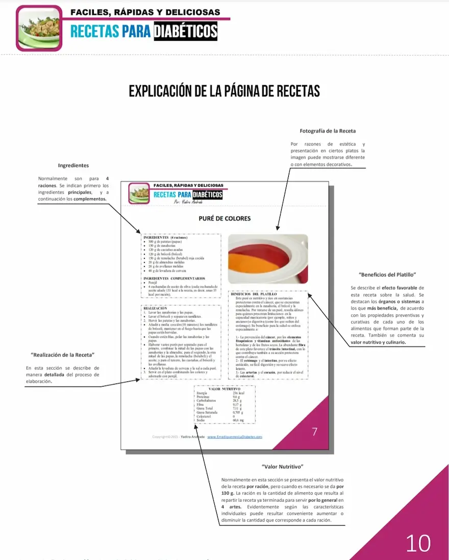 El Libro de Recetas explicación de la página de recetas el libro de re