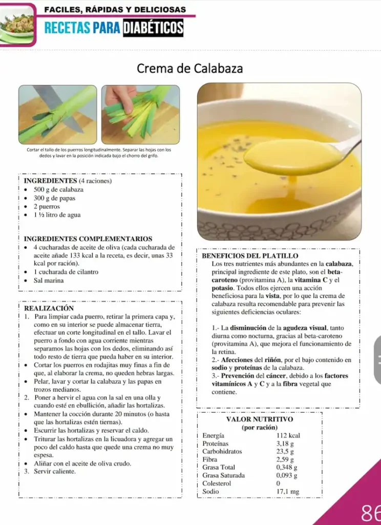 receta crema de calabaza el libro de recetas