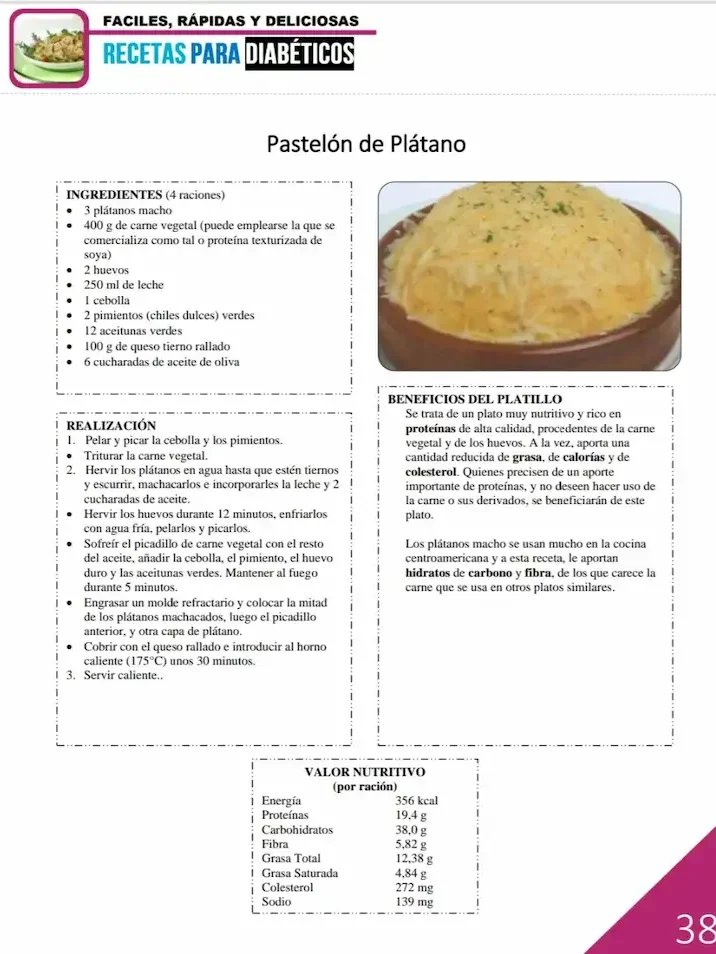 El Libro de Recetas receta pastelon de plátano el libro de recetas