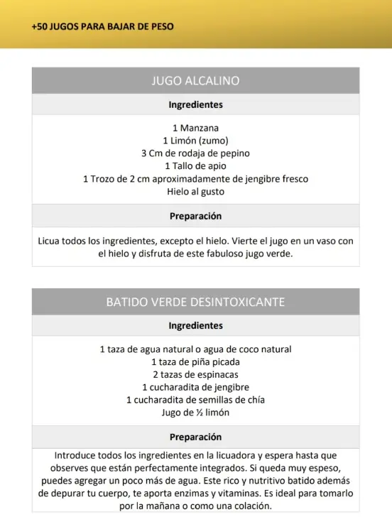recetas del recurso 50 jugos ellibroderecetas.com
